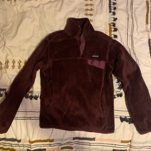 Patagonia Sherpa Fleece Snap Pullover Magenta Medium